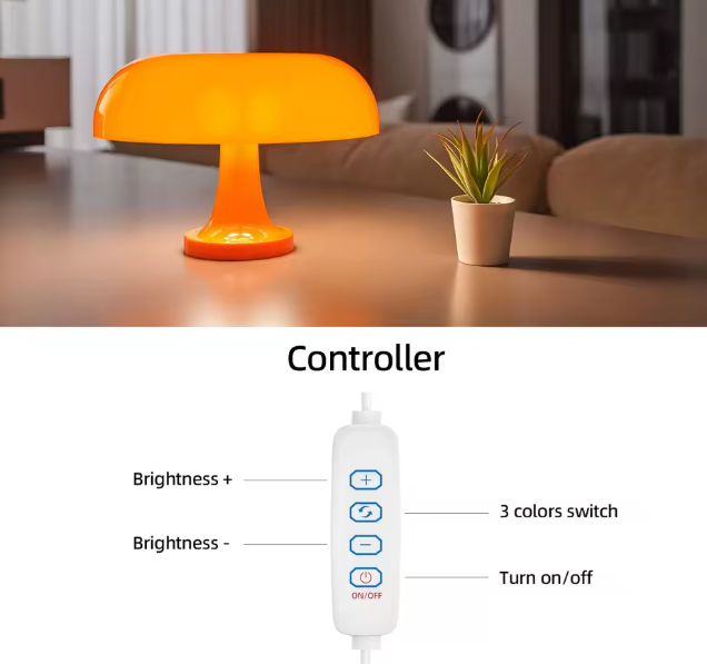 Orange Mushroom Table Lamp