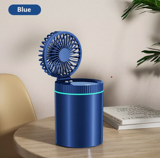 2-in-1 Cooling Mist Fan with LED Light Ring